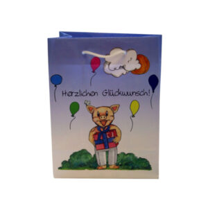Papiersackerl Glückwunsch 22x17,5x9,8 cm
