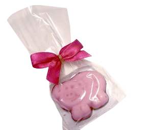 Display Marzipan Schoko Schwein