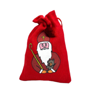 Jutesack Nikolo rot 23,5x16,5 cm