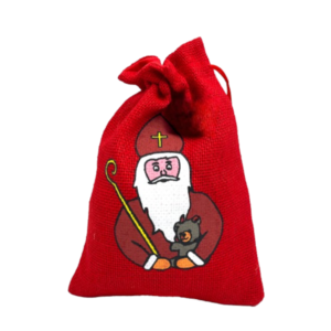 Jutesack Nikolo rot 31x21x5 cm BLOCKBODEN