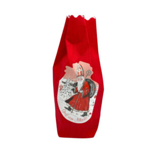 Kreppnikolaussackerl mit weißem Motiv 35x21 cm