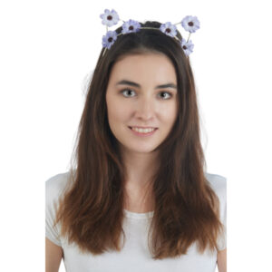 creme farbener Haarreifen mit Blüten sort.