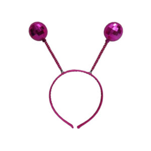Disco Kugel Haarreifen pink