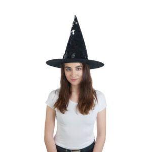 Hexenhut mit Pailletten