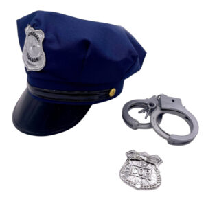 Verkleidungsset Polizei (Kappe,Marke,Handschellen)
