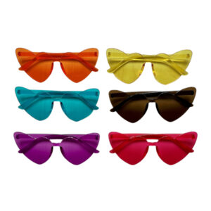 herzförmige Brille sort.