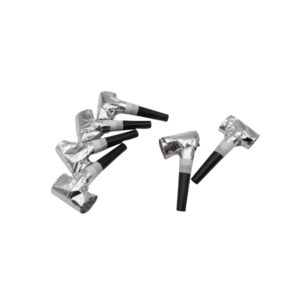 Metallic Luftrüssel silber 6er Pack
