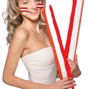 Cheering Bars rot/weiß/rot