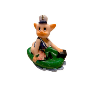 Sexy Schwein im Gummiboot