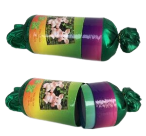 Geschenkbox Papier Bonbonform