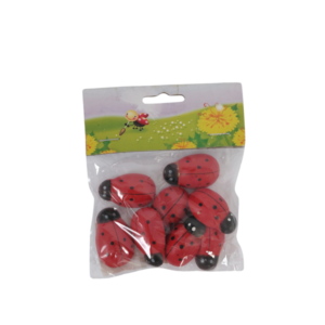 Holzmarienkäfer z. Kleben, 3 cm, 8 Stk/Set
