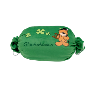 Plüsch Nackenrollen grün, 23 cm