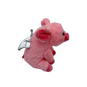 Plüschschwein mit Engelsflügel, 18 cm