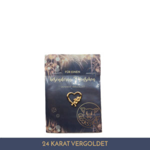 Vergoldetes Engerl im Herz 24 Karat in Verp.