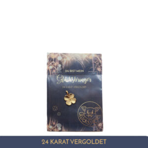 Vergoldetes Kleeblatt 24 Karat in Verp.