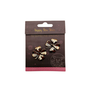 Metallkleeblatt "Good Luck" in Glücksverpackung