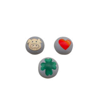 Klee oder Pilztoken grau 1,5cm