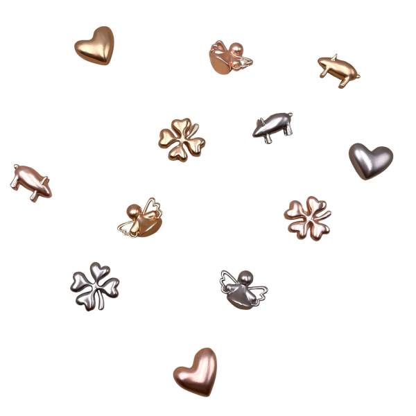 4D Glücksmedallion sort.