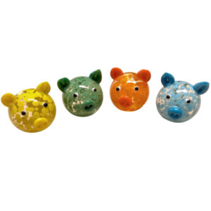 Glasschweinchen-Kopf sort.