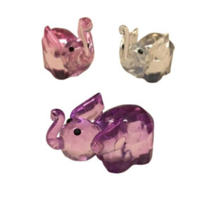 Glaselefant geschliffen bunt sortiert