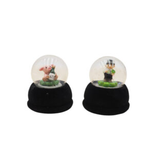 Samt Schneekugel sort.