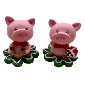 Schwein auf Kleeblatt sort.