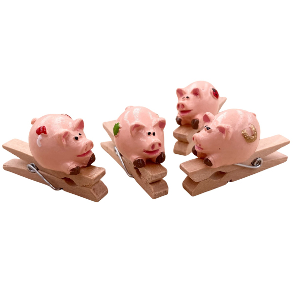 Kluppe mit Kugelschweinchen sort.