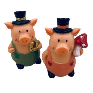 Schweinchen mit Latzhose sort.