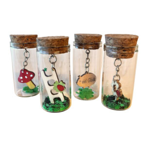 Holzglücksbringer im Fläschchen sort.