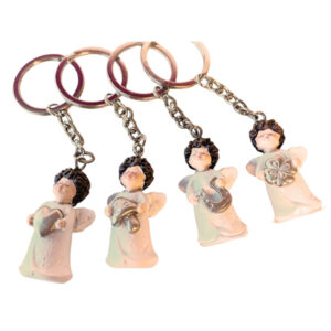 Engelsschlüsselanhänger mit Glücksbringer sort.