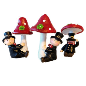 großer Fliegenpilz mit Rauchfangkehrer sort.