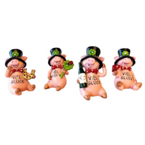 Schweinchen mit übergroßem Zylinder Gr. II sort.