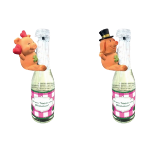 Flaschenhalter Schweinchen sort.