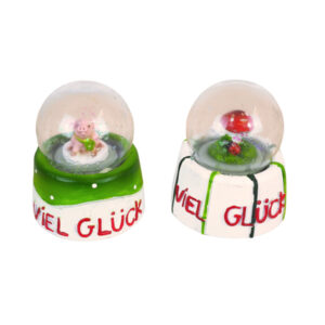 "Viel Glück" Schneekugel Gr. I sort.