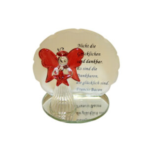 Glastafel "Zitate" mit Engel sort.