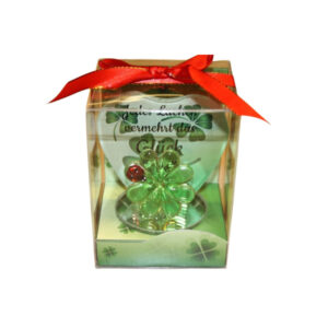 Glastafel "Zitate" mit Kleeblatt & Käfer sort.