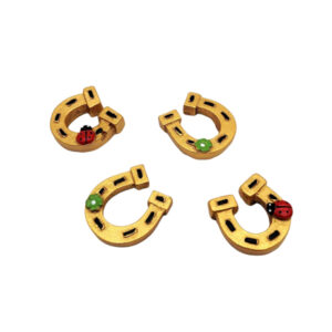 Hufeisen flach mit Klee oder Käfer sort.