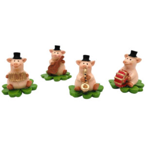 Musikerschweinchen auf Kleeblatt sort.