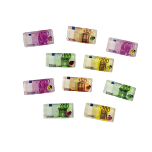 Glücksbanknote Magnet mit Glückskäfer