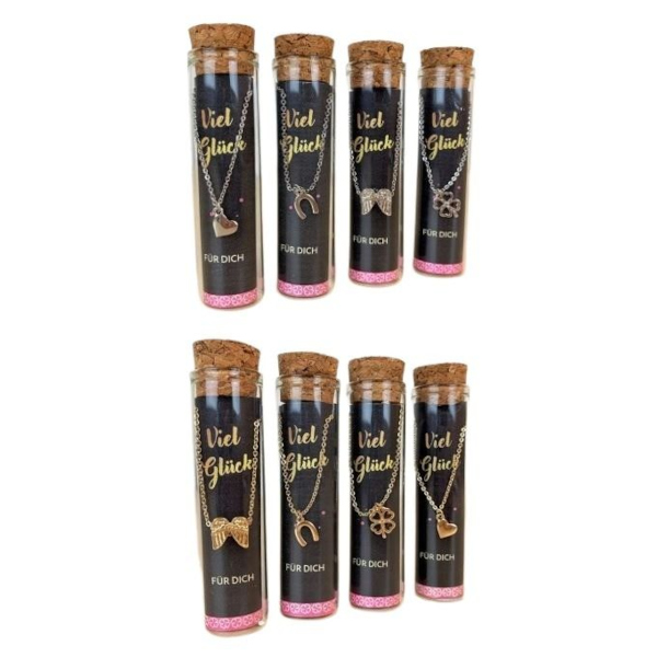 Halskettchen im Fläschchen gold/silber sort.