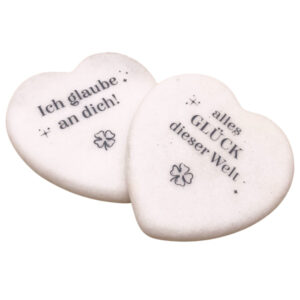 Marmorherz mit Botschaft sort.