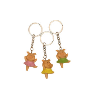 Schlüsselanhänger tanzendes Schwein sort.