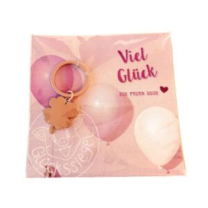 rosé Klee Schlüsselanhänger in Verp.