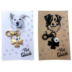 Glücksanhänger für Hunde sort.