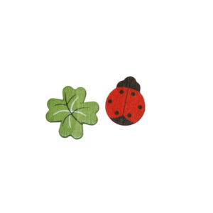 Klee u. Käfer flach aus Holz