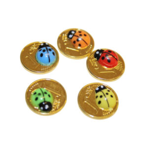 VERGOLDETER Cent mit Käfer