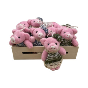 Schweinchen mit Kleidchen oder Anzug sort.