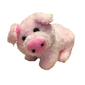 Miniplüschschwein sitzend sort.