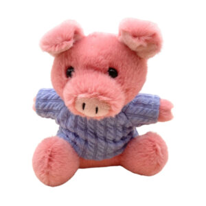 Plüschschweinchen mit Strickpulli sort.