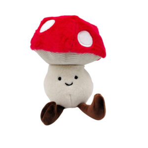 sitzender Pilz mit Füßen